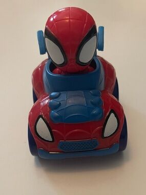 Spiderman car Red and Blue Spider Character Push Car Toy - Kids Toy